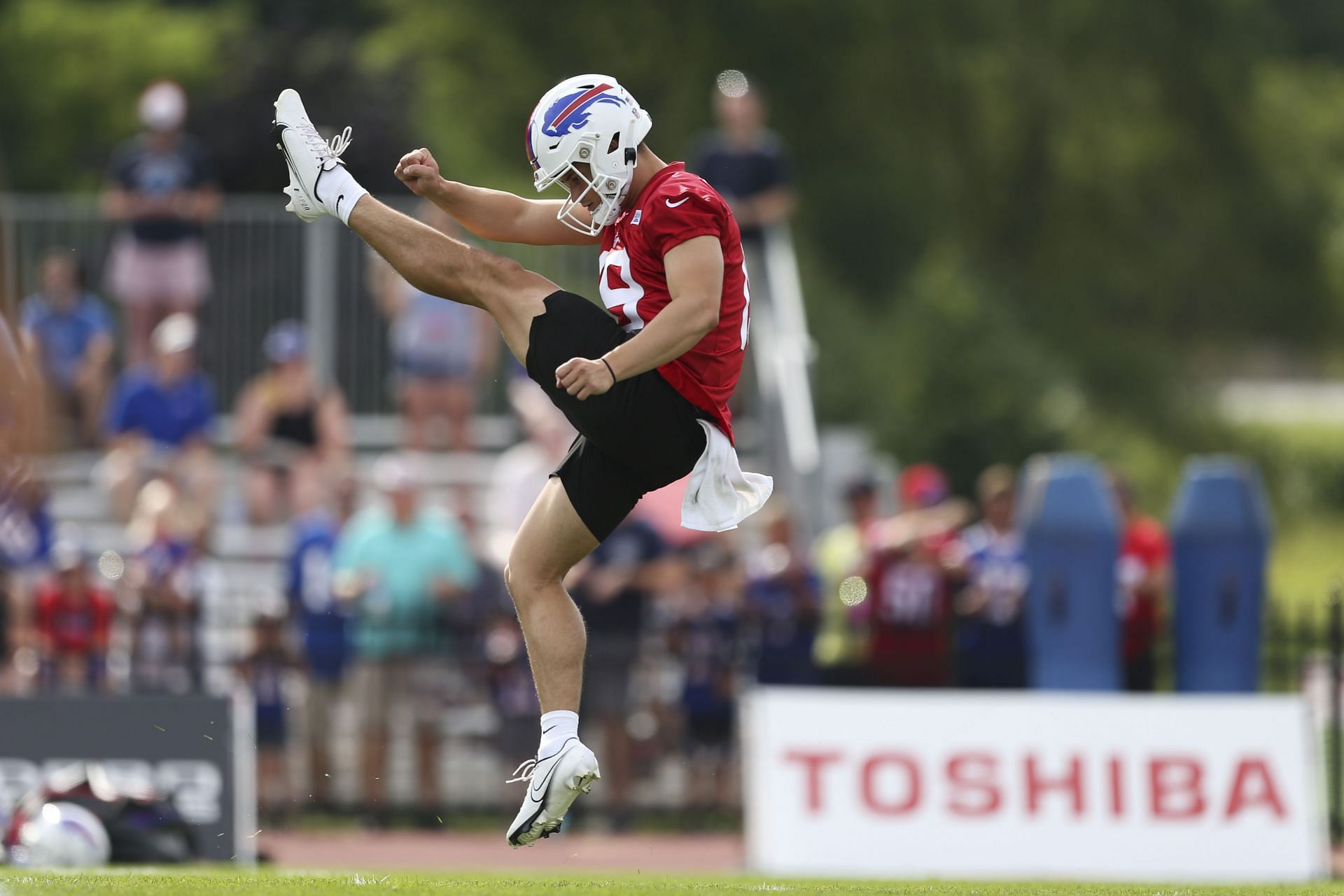 Matt Araiza during Buffalo Bills Training Camp